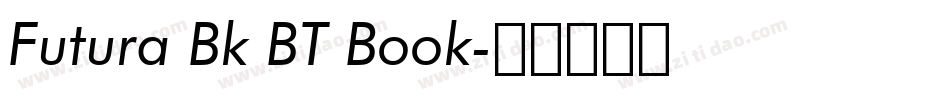 Futura Bk BT Book字体转换